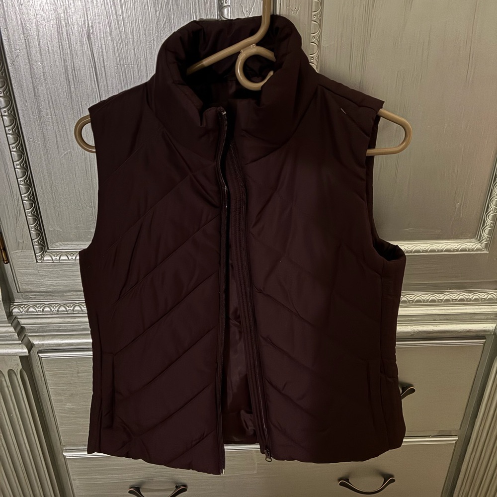 New York & Company Dark Brown Quilted Vest